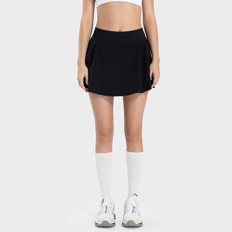 Water-Cooled Pleated Yoga Skort: Quick-Dry, Built-In Shorts & Slim Fit-High-Performance Women's Sport Skirts - Trendy and Functional-Ayla Boutique