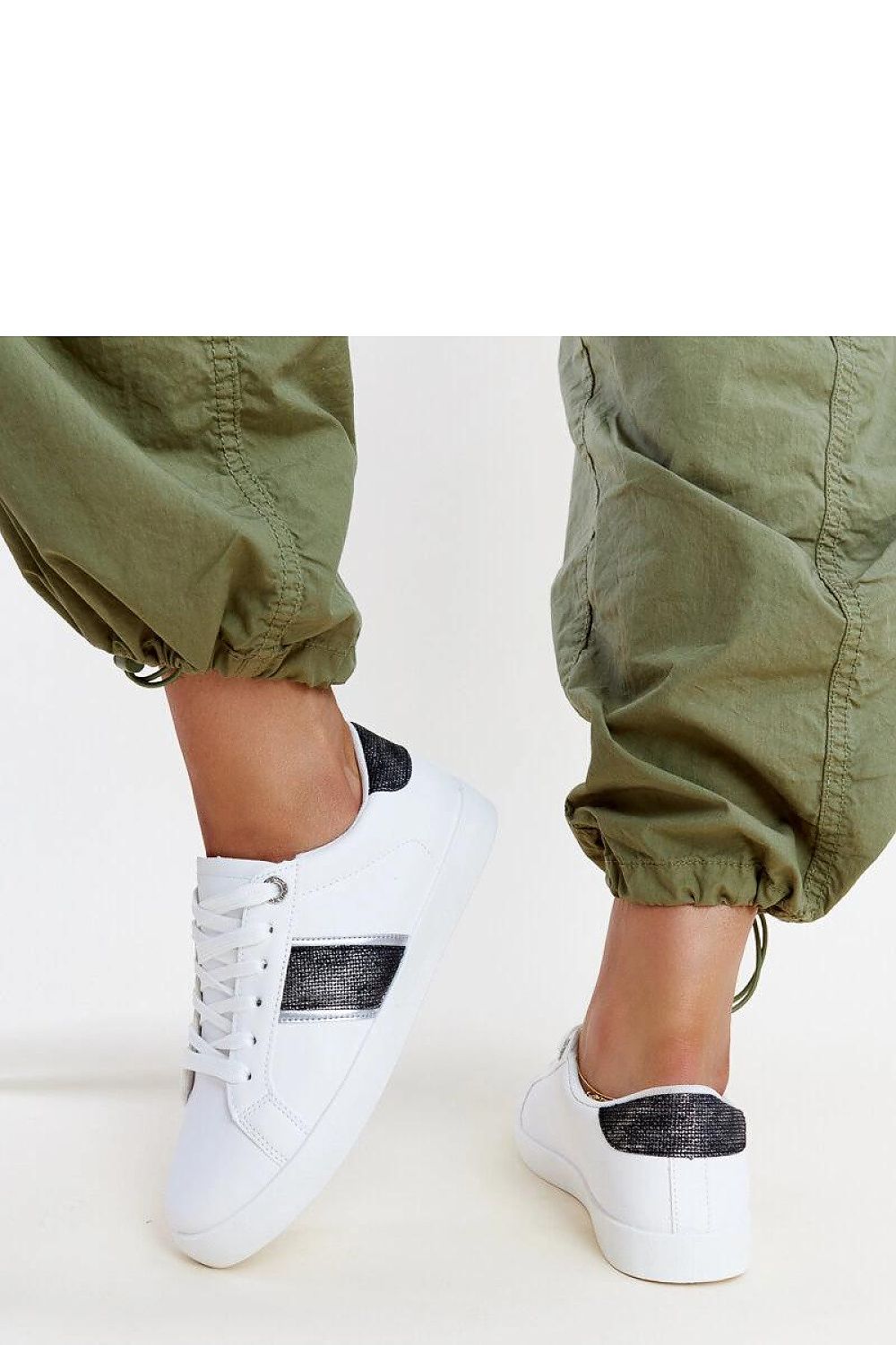white lace maxi sneakers view 11