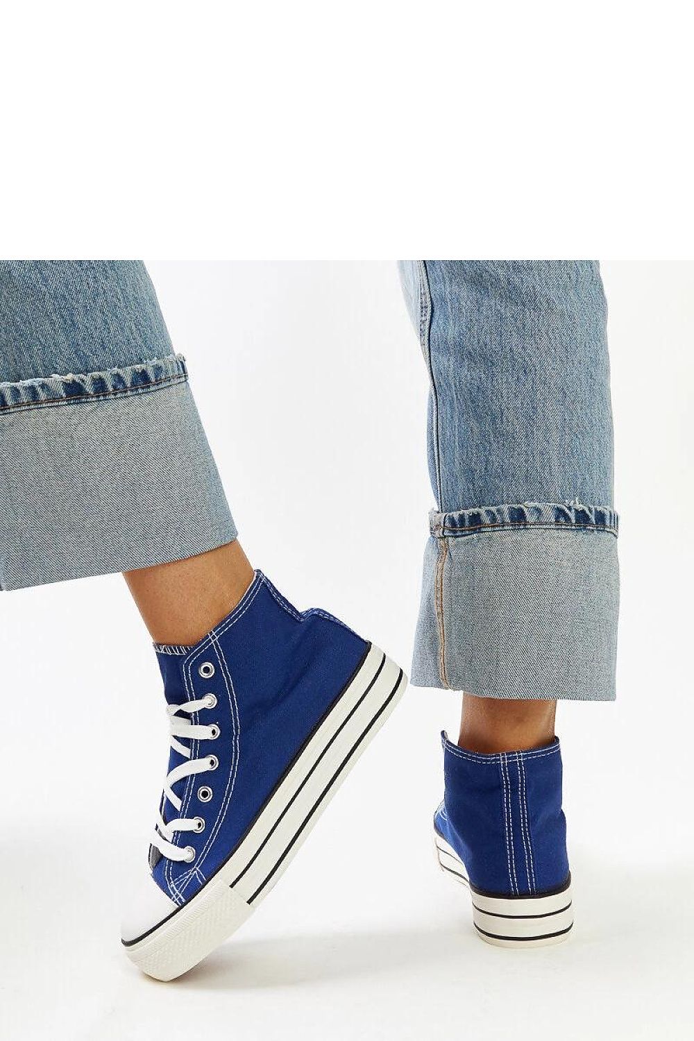 blue lace maxi sneakers view 12
