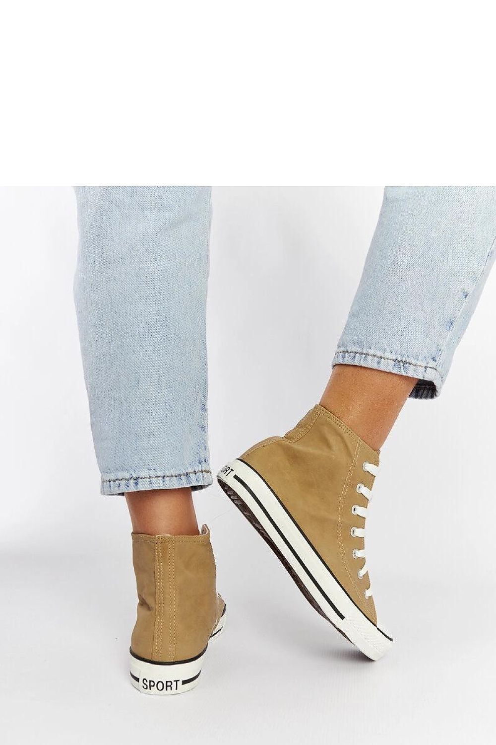 brown lace sneakers back view