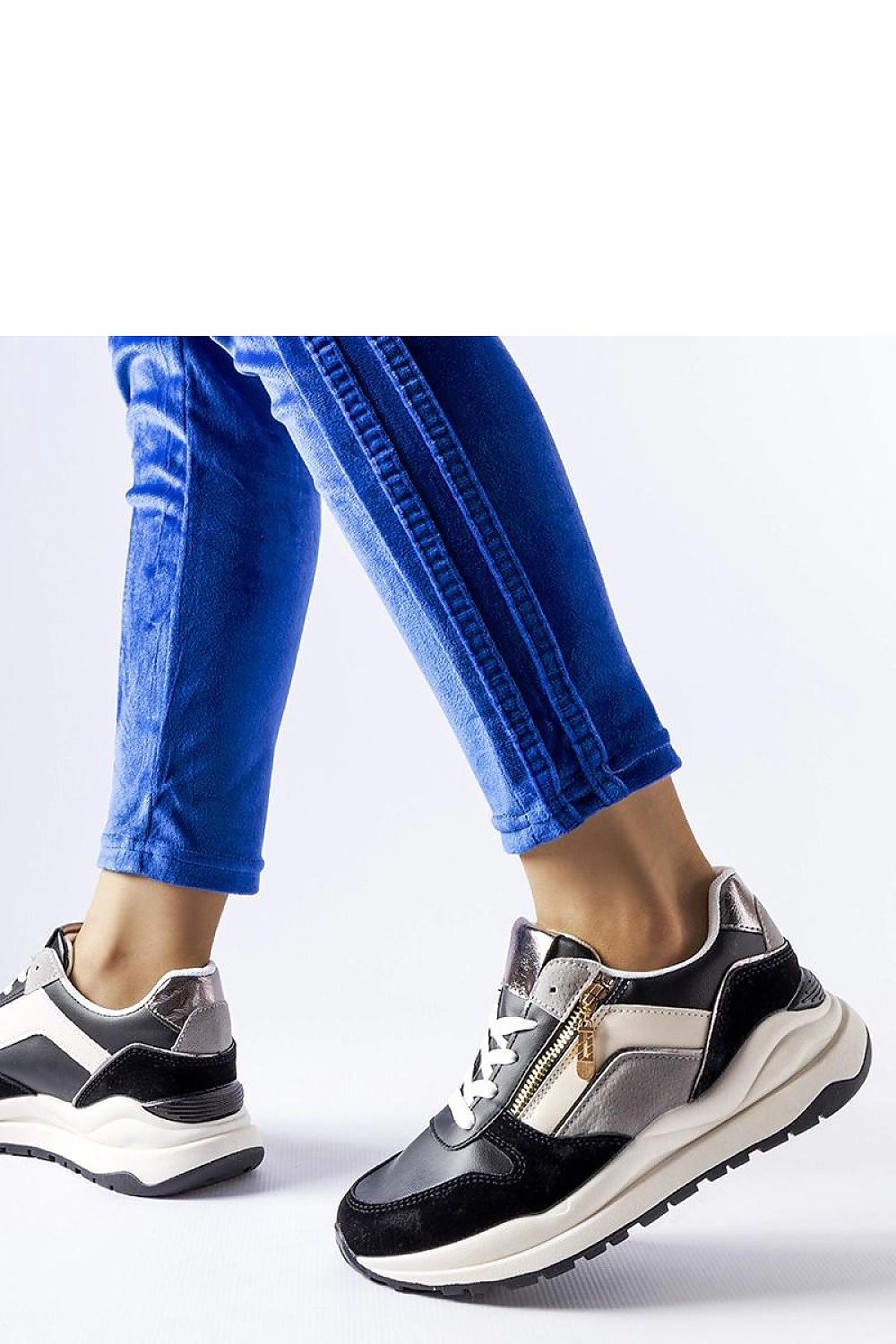 black sneakers detail view