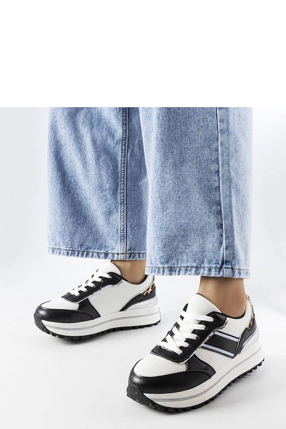 black sneakers detail view