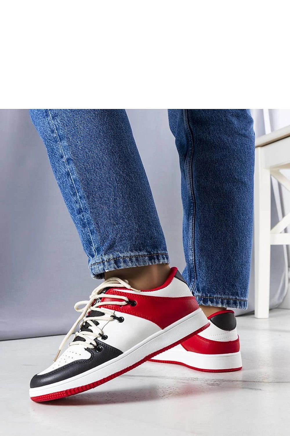 white lace sneakers view 6