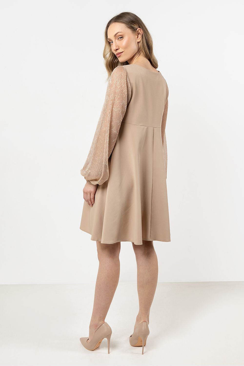 navy blue tulle evening dress view 7