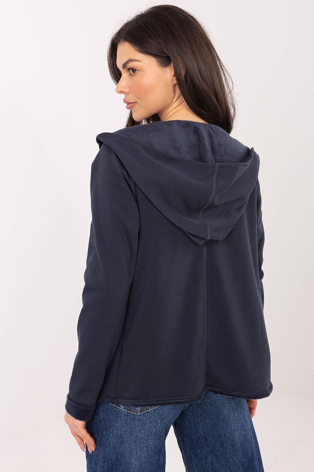 Women's Grey, Green, and Navy Blue Sweatshirt view 9