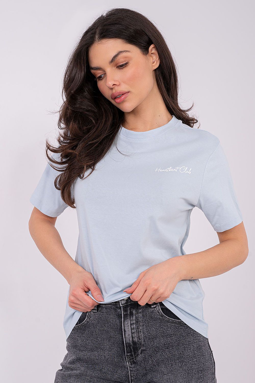 Women's Pink, White, and Blue T-shirt view 12