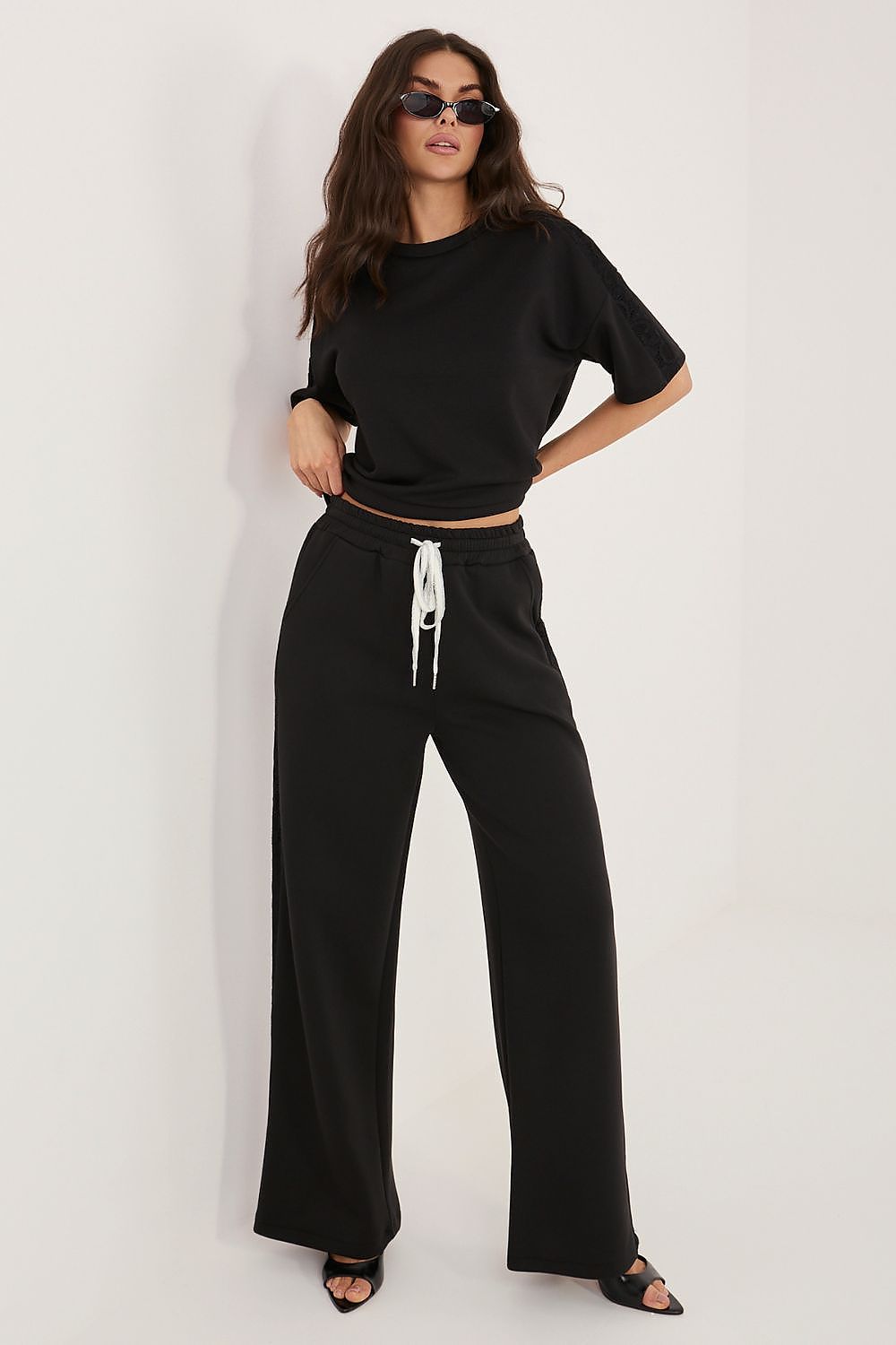 pink lace mini tracksuit trousers view 7