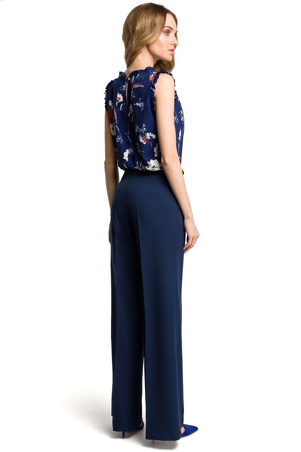 navy blue women trousers alternate angle