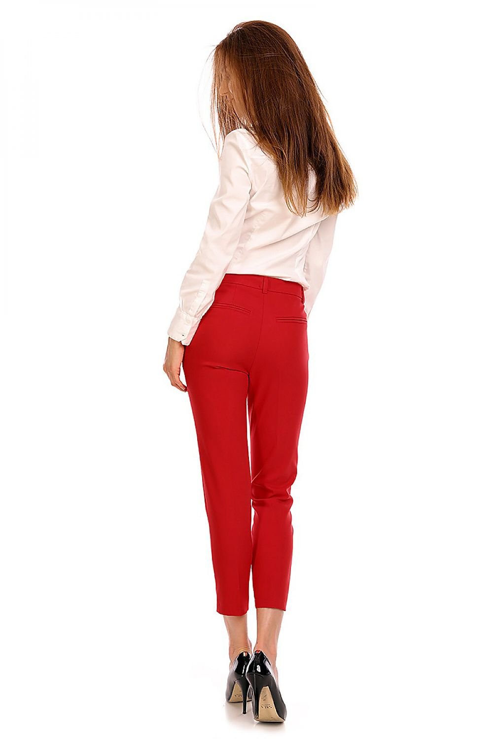 red women trousers detail view