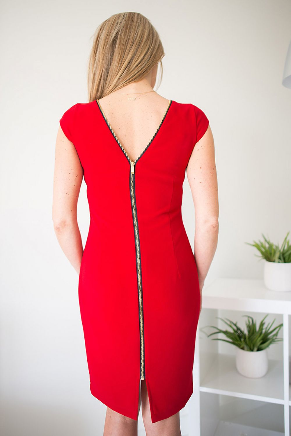 red day dress alternate angle