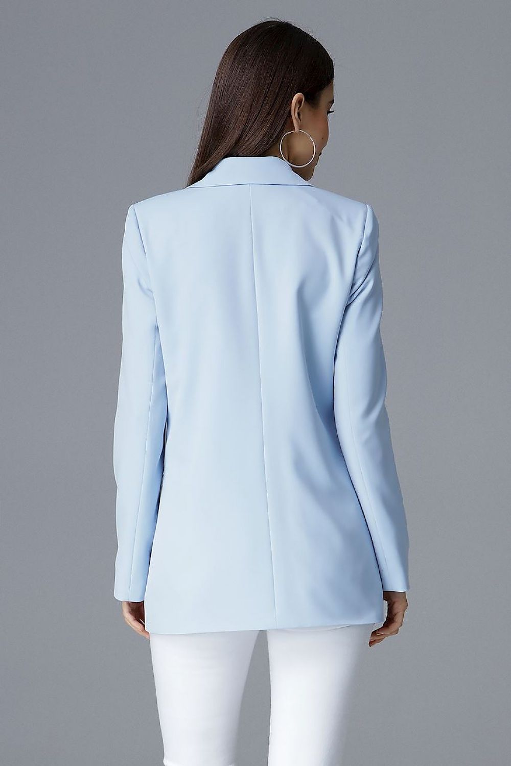 blue jacket detail view