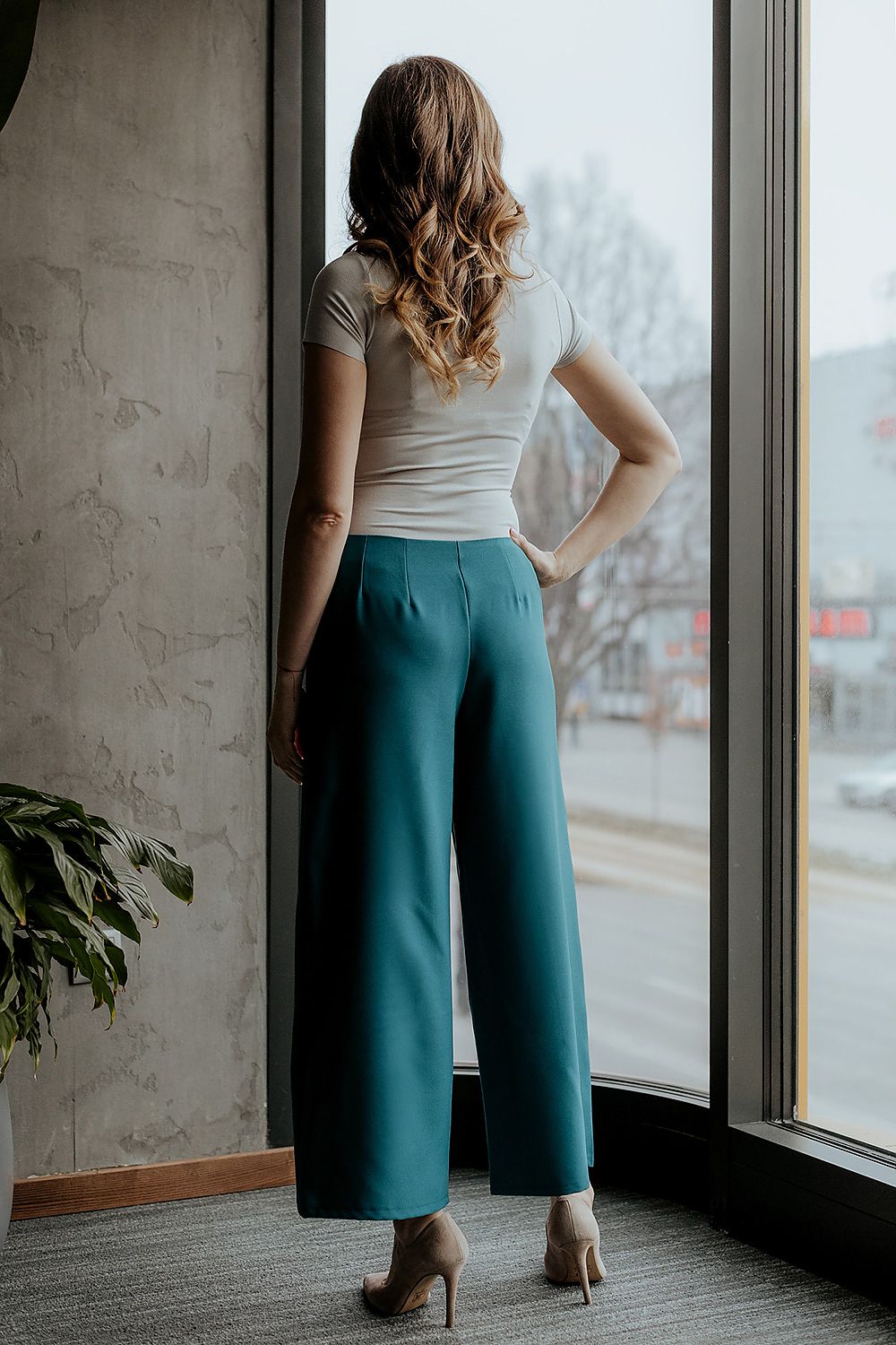 green women trousers alternate angle