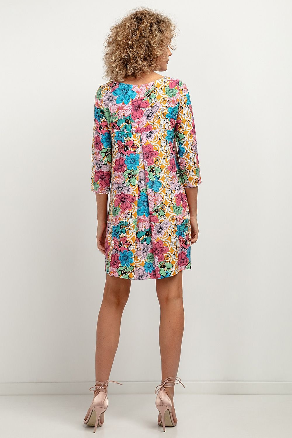 multicolor day dress detail view