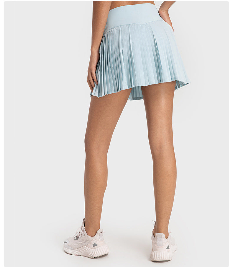 Water-Cooled Pleated Tennis Skort: Built-In Shorts, Quick-Dry & Comfy-High-Performance Women's Sport Skirts - Trendy and Functional-Ayla Boutique