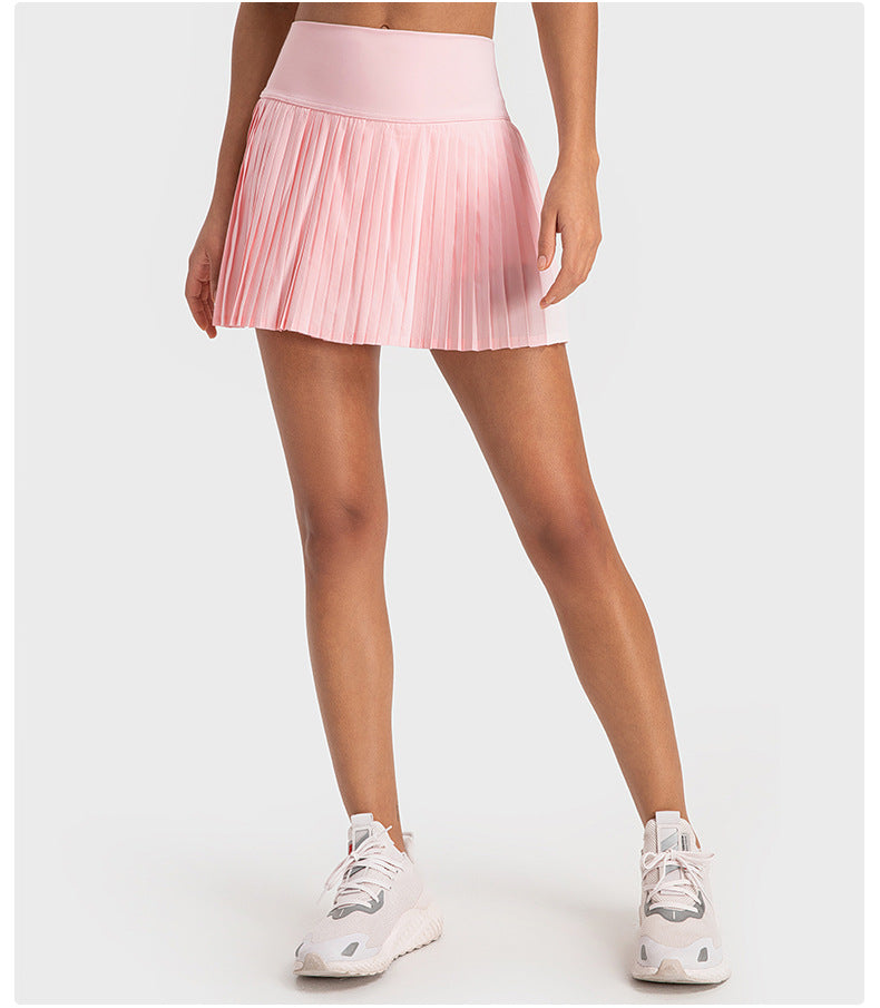 Water-Cooled Pleated Tennis Skort: Built-In Shorts, Quick-Dry & Comfy-High-Performance Women's Sport Skirts - Trendy and Functional-Ayla Boutique