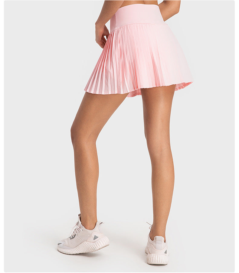 Water-Cooled Pleated Tennis Skort: Built-In Shorts, Quick-Dry & Comfy-High-Performance Women's Sport Skirts - Trendy and Functional-Ayla Boutique