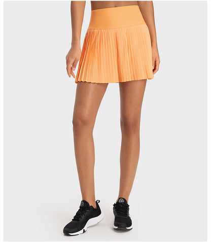 Water-Cooled Pleated Tennis Skort: Built-In Shorts, Quick-Dry & Comfy-High-Performance Women's Sport Skirts - Trendy and Functional-Ayla Boutique