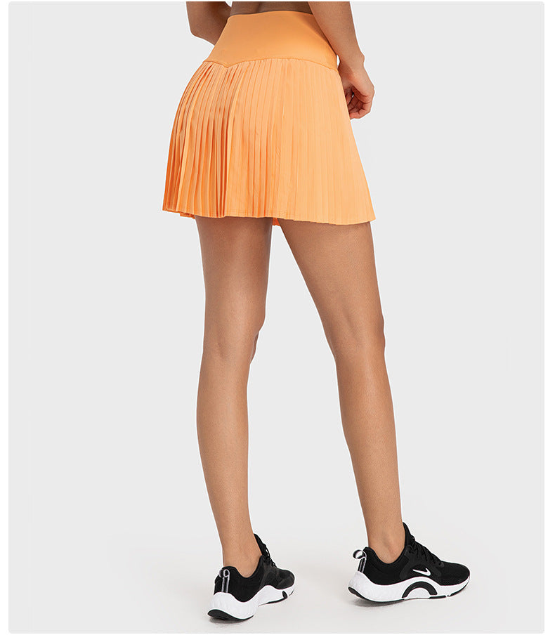 Water-Cooled Pleated Tennis Skort: Built-In Shorts, Quick-Dry & Comfy-High-Performance Women's Sport Skirts - Trendy and Functional-Ayla Boutique
