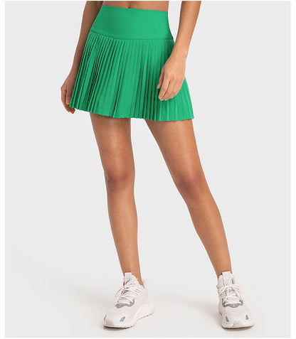 Water-Cooled Pleated Tennis Skort: Built-In Shorts, Quick-Dry & Comfy-High-Performance Women's Sport Skirts - Trendy and Functional-Ayla Boutique