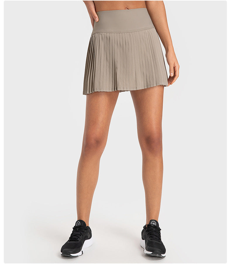 Water-Cooled Pleated Tennis Skort: Built-In Shorts, Quick-Dry & Comfy-High-Performance Women's Sport Skirts - Trendy and Functional-Ayla Boutique