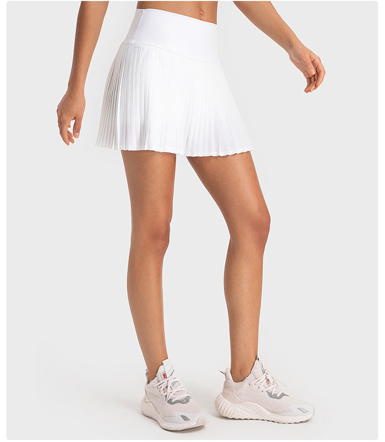 Water-Cooled Pleated Tennis Skort: Built-In Shorts, Quick-Dry & Comfy-High-Performance Women's Sport Skirts - Trendy and Functional-Ayla Boutique