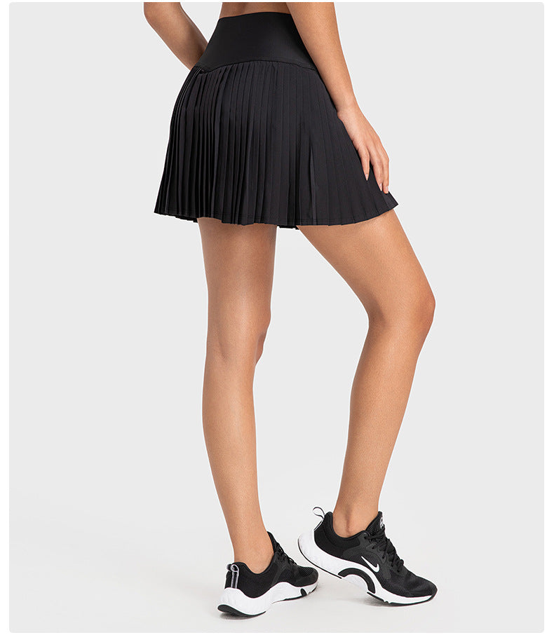 Water-Cooled Pleated Tennis Skort: Built-In Shorts, Quick-Dry & Comfy-High-Performance Women's Sport Skirts - Trendy and Functional-Ayla Boutique