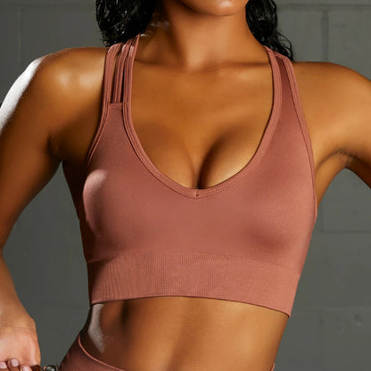 Shaping Push-Up Yoga Vest – Cross Sports Outerwear With Chest Pad-Ayla Boutique: Find Your Perfect Sports Bra-Ayla Boutique