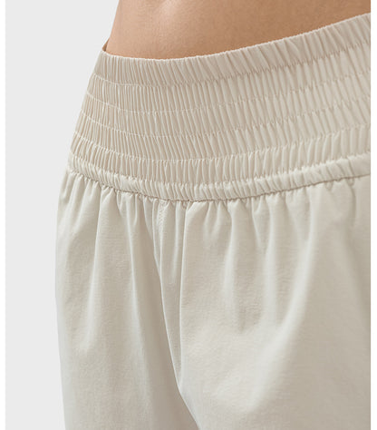 A-line breathable running exercise shorts