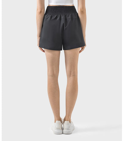 A-line high-rise training shorts