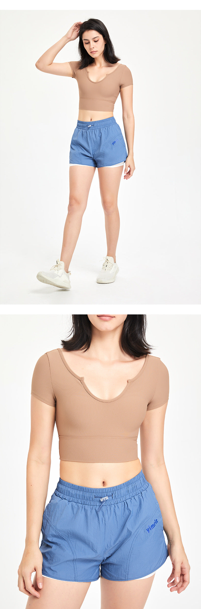 High Waist Drawstring Sports Shorts - Women'S Anti-Exposure Training Fitness Running Yoga Pants-High Waist Drawstring Sports Shorts | Ayla Boutique AUS-Ayla Boutique