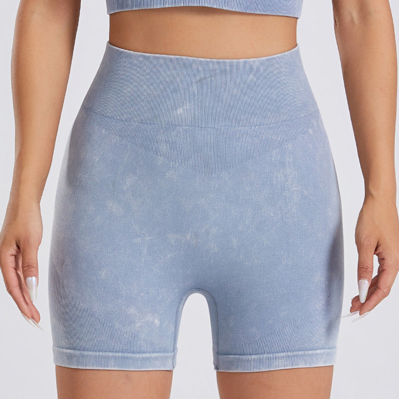Breathable hip-raise yoga shorts