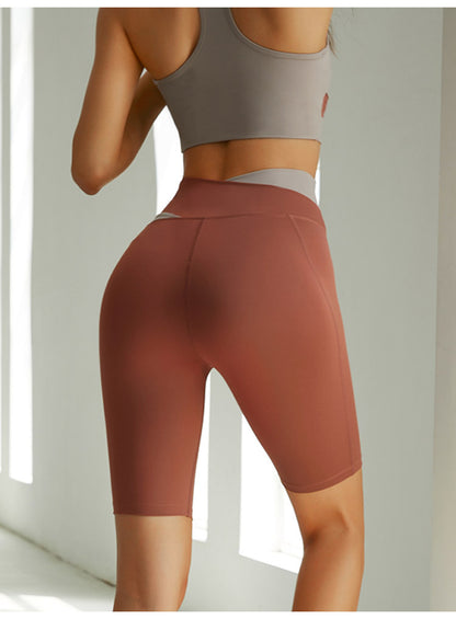 Criss-Cross High-Waist Yoga Shorts: Summer Workout & Shape-Criss Cross High Waist Yoga Shorts | At Ayla Boutique AU-Ayla Boutique