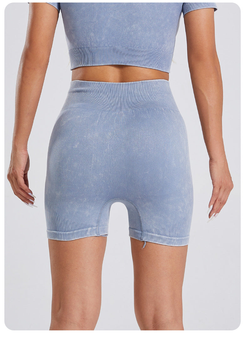 Flattering tie-dye workout shorts