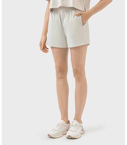 High-waist A-line sport shorts
