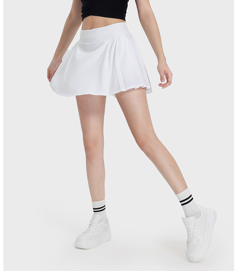 Water-Cooled Pleated Yoga Skort: Quick-Dry, Built-In Shorts & Slim Fit-High-Performance Women's Sport Skirts - Trendy and Functional-Ayla Boutique