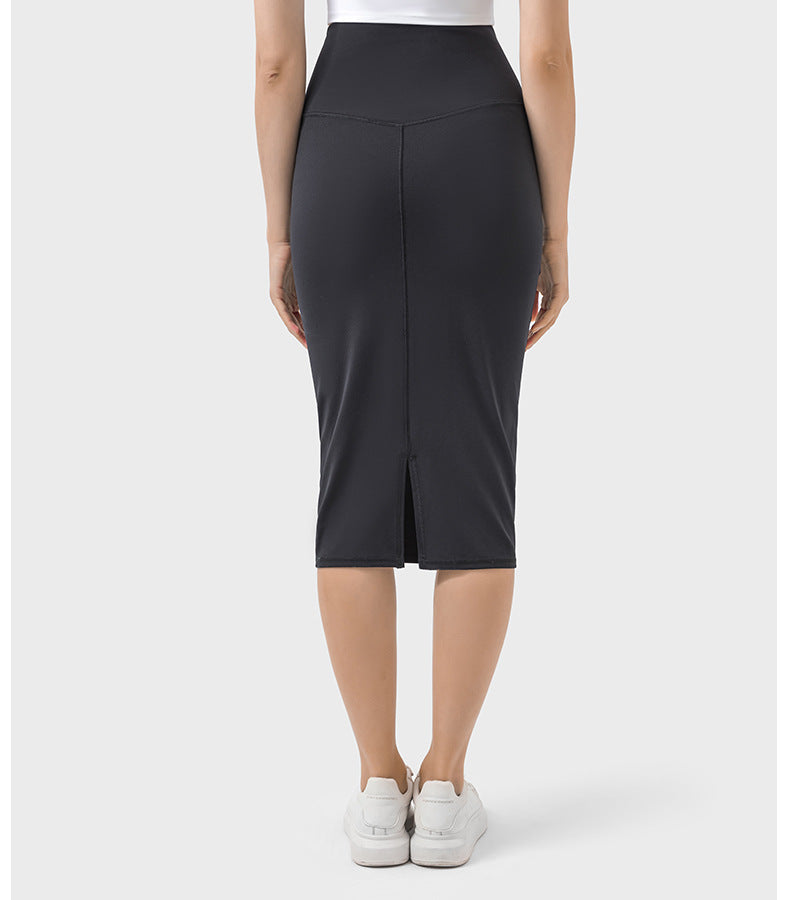 Double Slit Sheath Skirt: Casual To Work & Evening-High-Performance Women's Sport Skirts - Trendy and Functional-Ayla Boutique