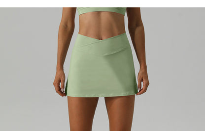 Spring Summer Breathable Yoga Skirt Slim Fit Mini Running Fitness Tennis Skirt-High-Performance Women's Sport Skirts - Trendy and Functional-Ayla Boutique
