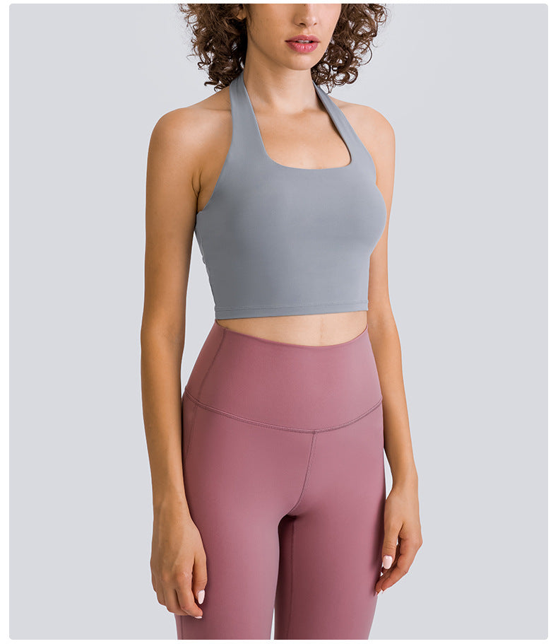 Halter Neck Sports Bra: Comfort & Freedom Of Movement-Halter Neck Sports Bra | Backless Gym Crop Top | Ayla-Ayla Boutique