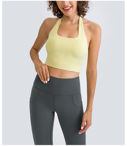 Halter Neck Sports Bra: Comfort & Freedom Of Movement-Halter Neck Sports Bra | Backless Gym Crop Top | Ayla-Ayla Boutique