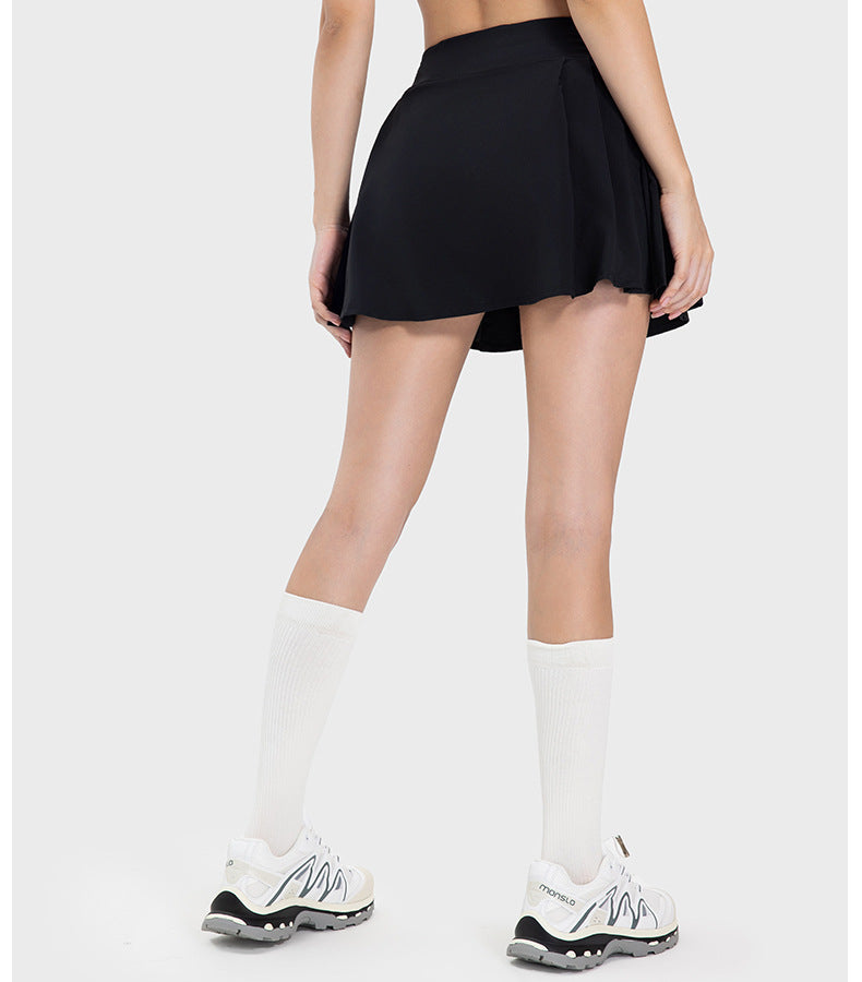 Water-Cooled Pleated Yoga Skort: Quick-Dry, Built-In Shorts & Slim Fit-High-Performance Women's Sport Skirts - Trendy and Functional-Ayla Boutique