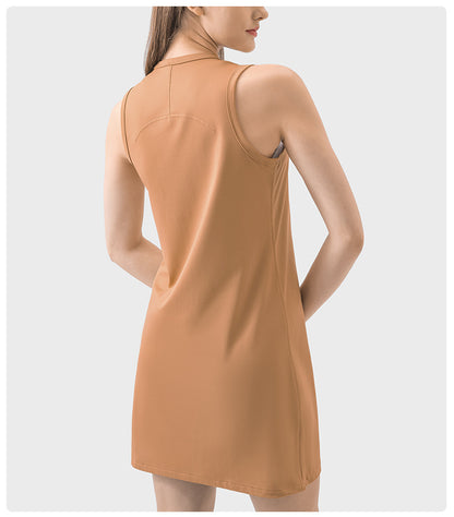 Spring/Summer Sleeveless Dresses & Yoga Tops-High-Performance Women's Sport Skirts - Trendy and Functional-Ayla Boutique