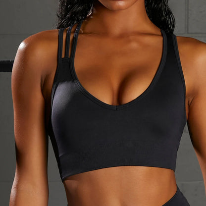 Shaping Push-Up Yoga Vest – Cross Sports Outerwear With Chest Pad-Ayla Boutique: Find Your Perfect Sports Bra-Ayla Boutique