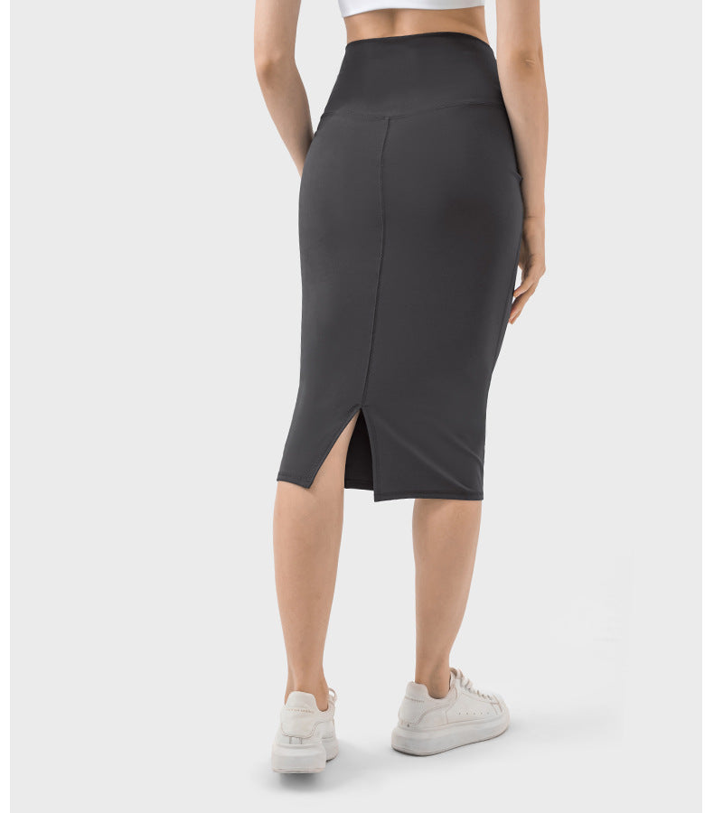 Double Slit Sheath Skirt: Casual To Work & Evening-High-Performance Women's Sport Skirts - Trendy and Functional-Ayla Boutique