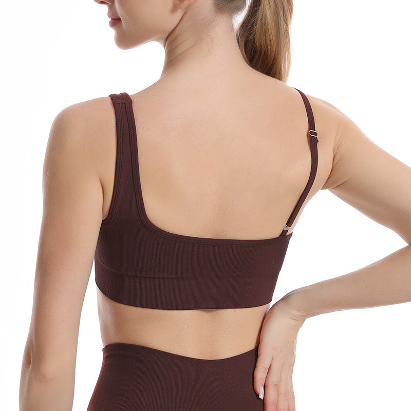 High-Grade Thin Shoulder Yoga Bra – Casual Exercise Outer Wear-Ayla Boutique: Find Your Perfect Sports Bra-Ayla Boutique