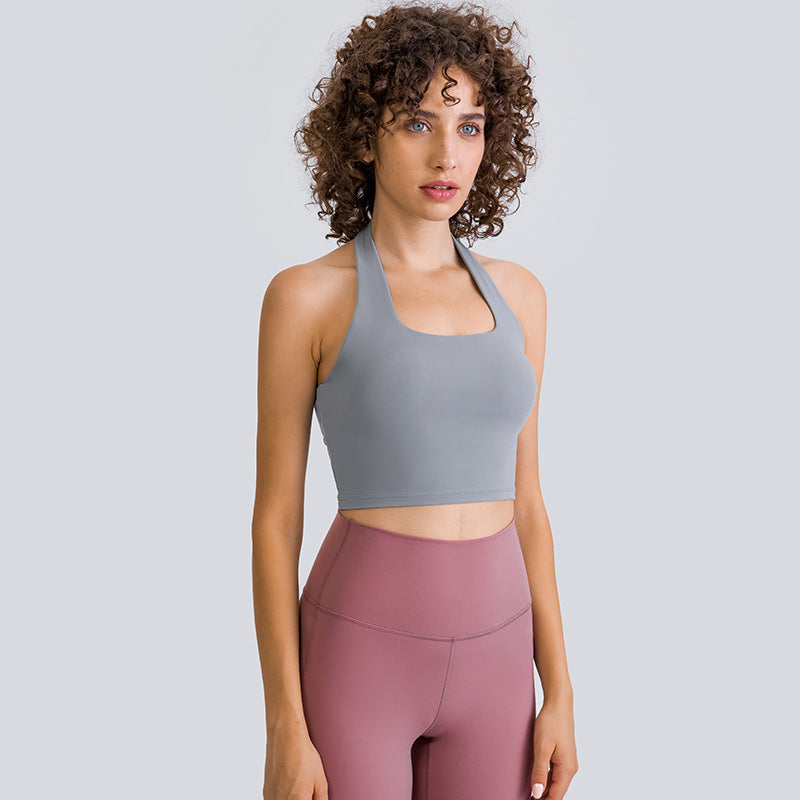 Halter Neck Sports Bra: Comfort & Freedom Of Movement-Halter Neck Sports Bra | Backless Gym Crop Top | Ayla-Ayla Boutique