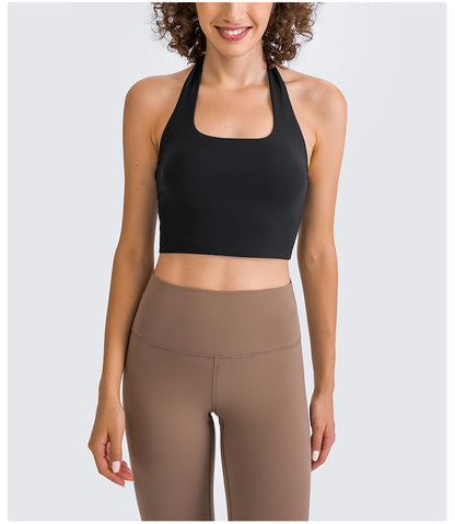 Halter Neck Sports Bra: Comfort & Freedom Of Movement-Halter Neck Sports Bra | Backless Gym Crop Top | Ayla-Ayla Boutique