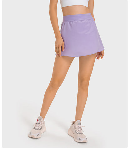 High-Waist Cooling Tennis Skort: Quick-Dry, Breathable & Built-In Shorts-High-Performance Women's Sport Skirts - Trendy and Functional-Ayla Boutique