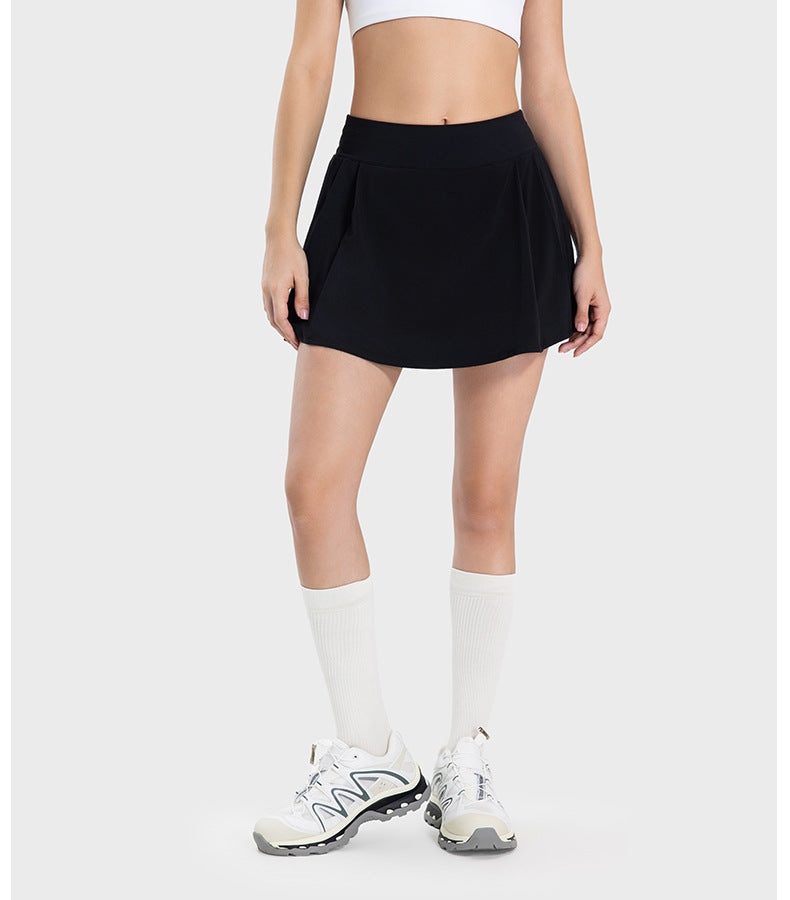 Water-Cooled Pleated Yoga Skort: Quick-Dry, Built-In Shorts & Slim Fit-High-Performance Women's Sport Skirts - Trendy and Functional-Ayla Boutique
