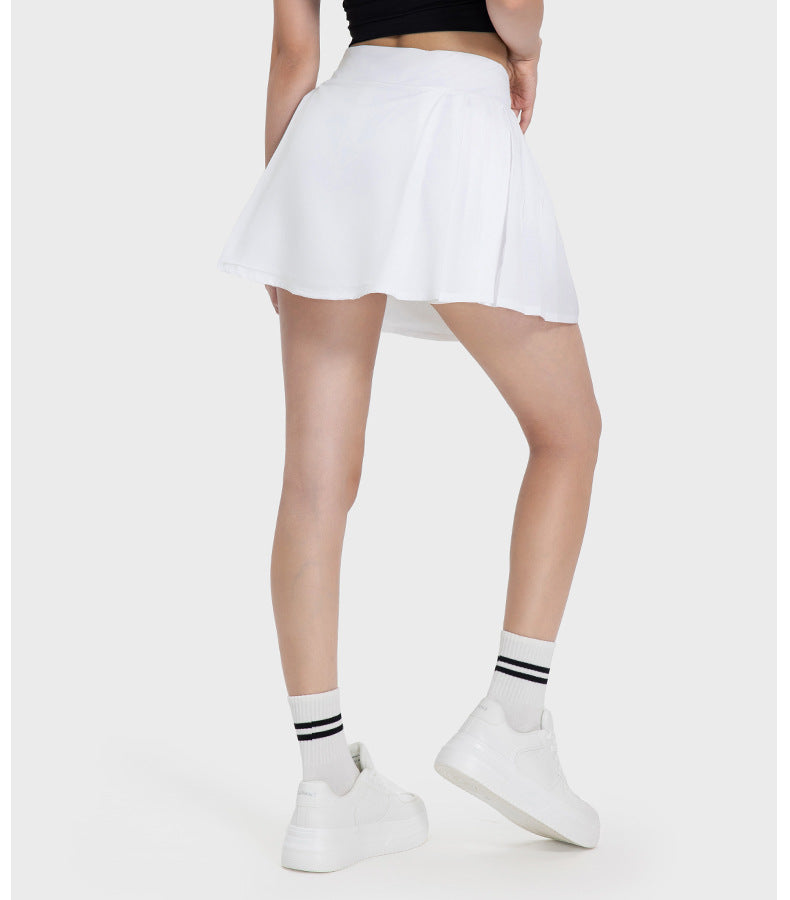 Water-Cooled Pleated Yoga Skort: Quick-Dry, Built-In Shorts & Slim Fit-High-Performance Women's Sport Skirts - Trendy and Functional-Ayla Boutique