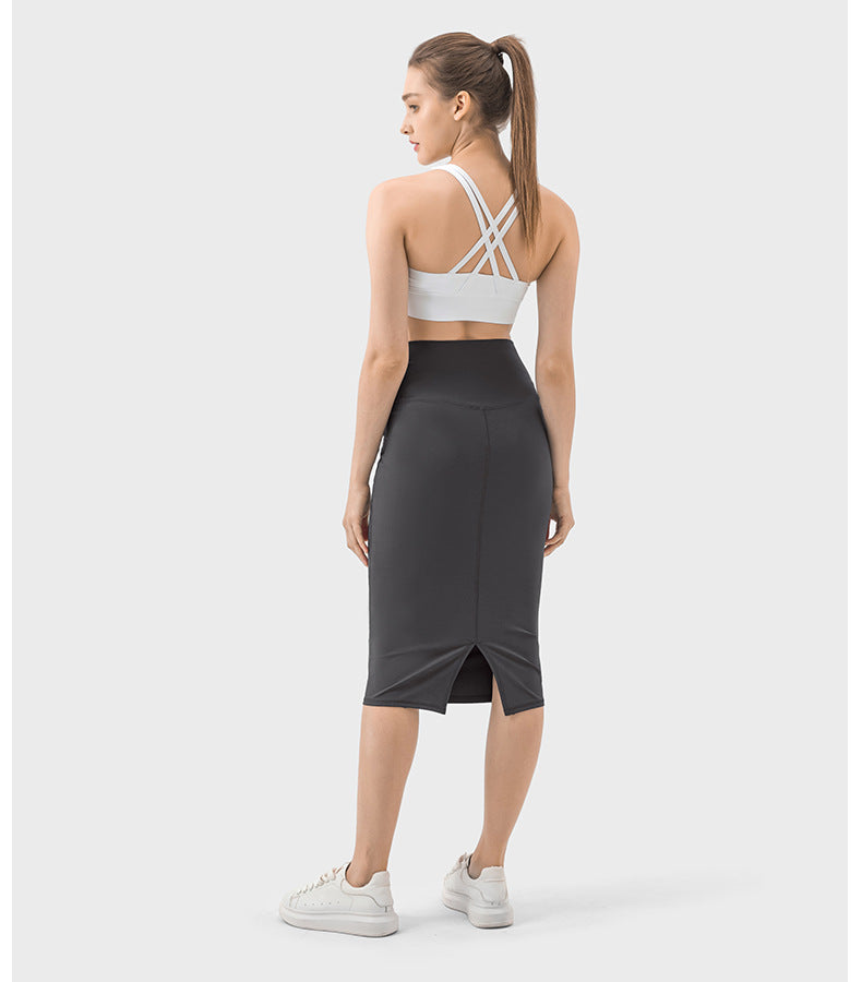 Double Slit Sheath Skirt: Casual To Work & Evening-High-Performance Women's Sport Skirts - Trendy and Functional-Ayla Boutique